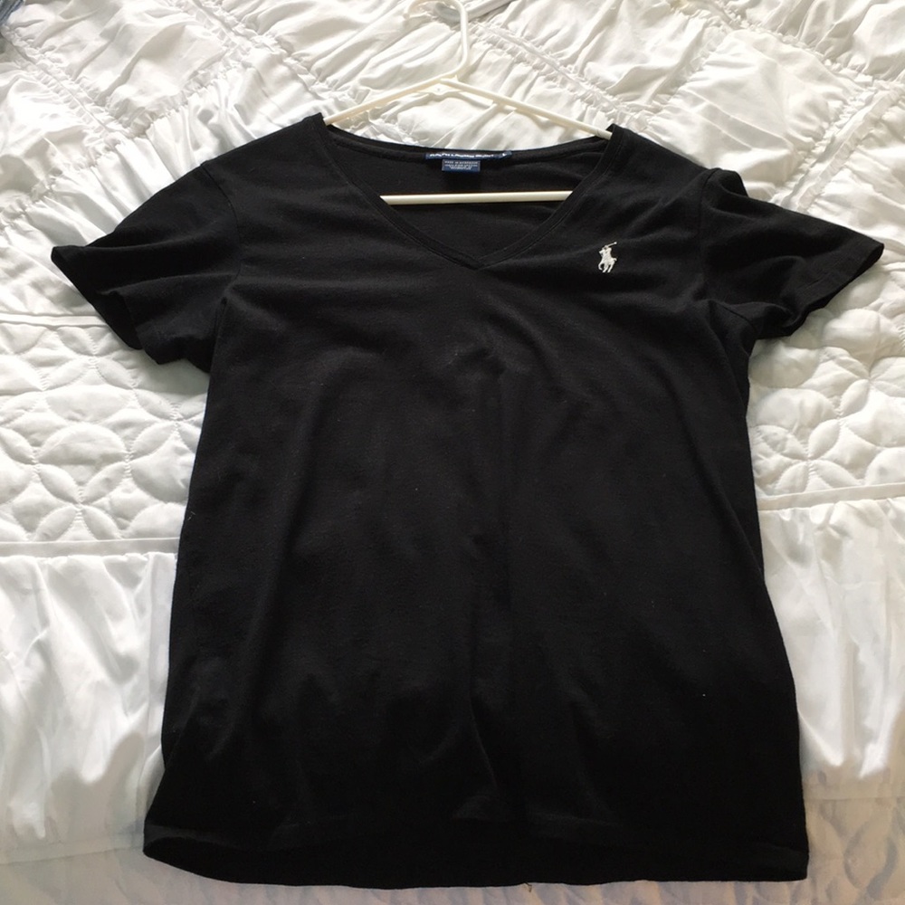 RALPH LAUREN BLACK SHORT SLEEVE